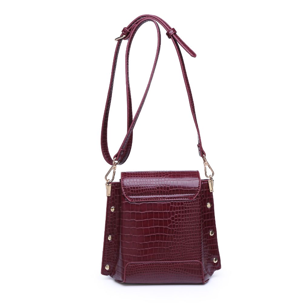 Product Image of Urban Expressions Taylor Croc Crossbody 840611165589 View 7 | Burgundy