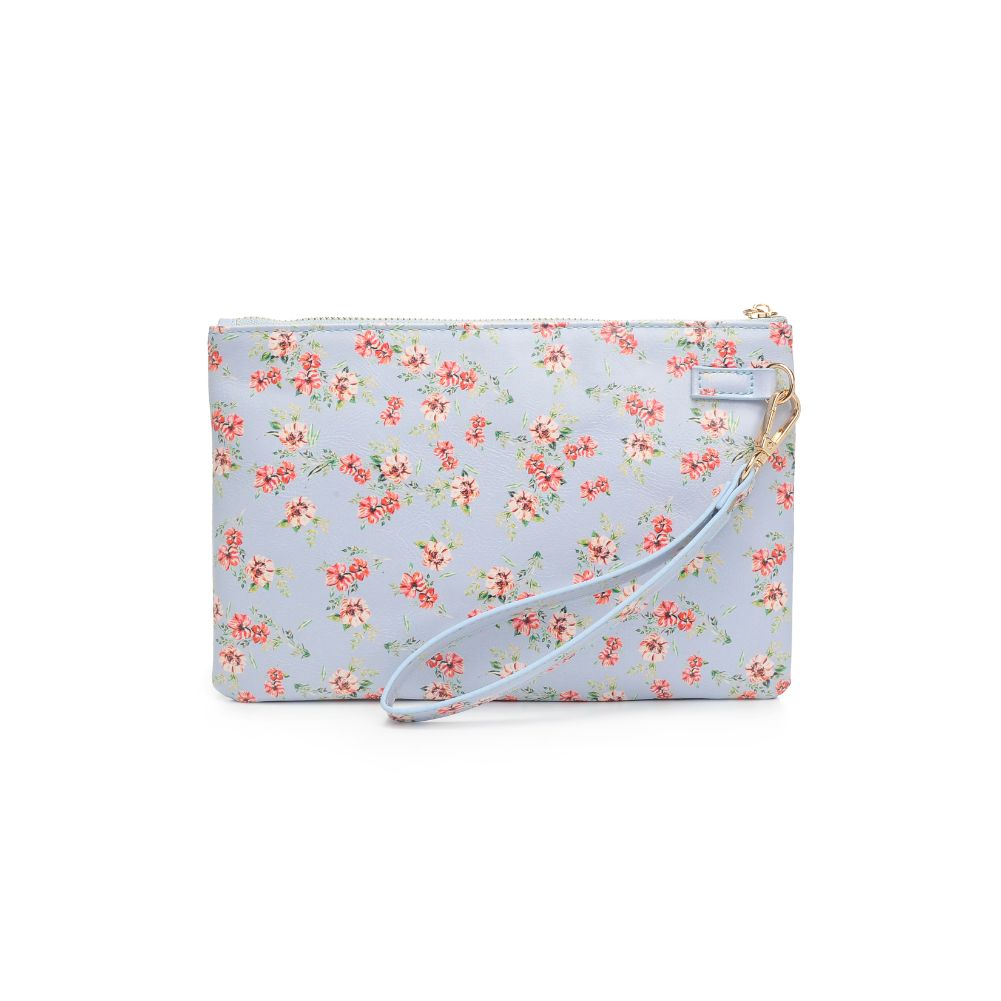 Product Image of Urban Expressions Joan Floral Wristlet 840611181145 View 7 | Powder Blue