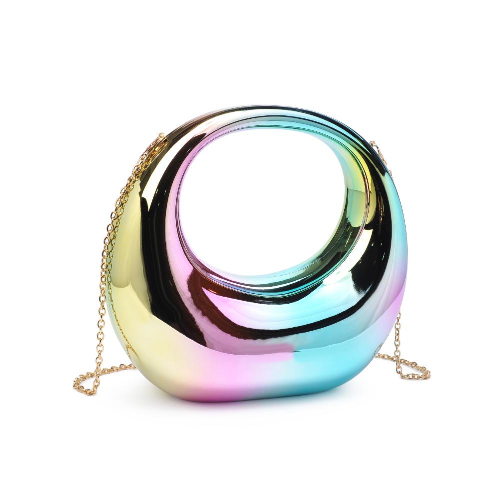 Woman wearing Metallic Multi Urban Expressions Bess Evening Bag 840611128720 View 6 | Metallic Multi