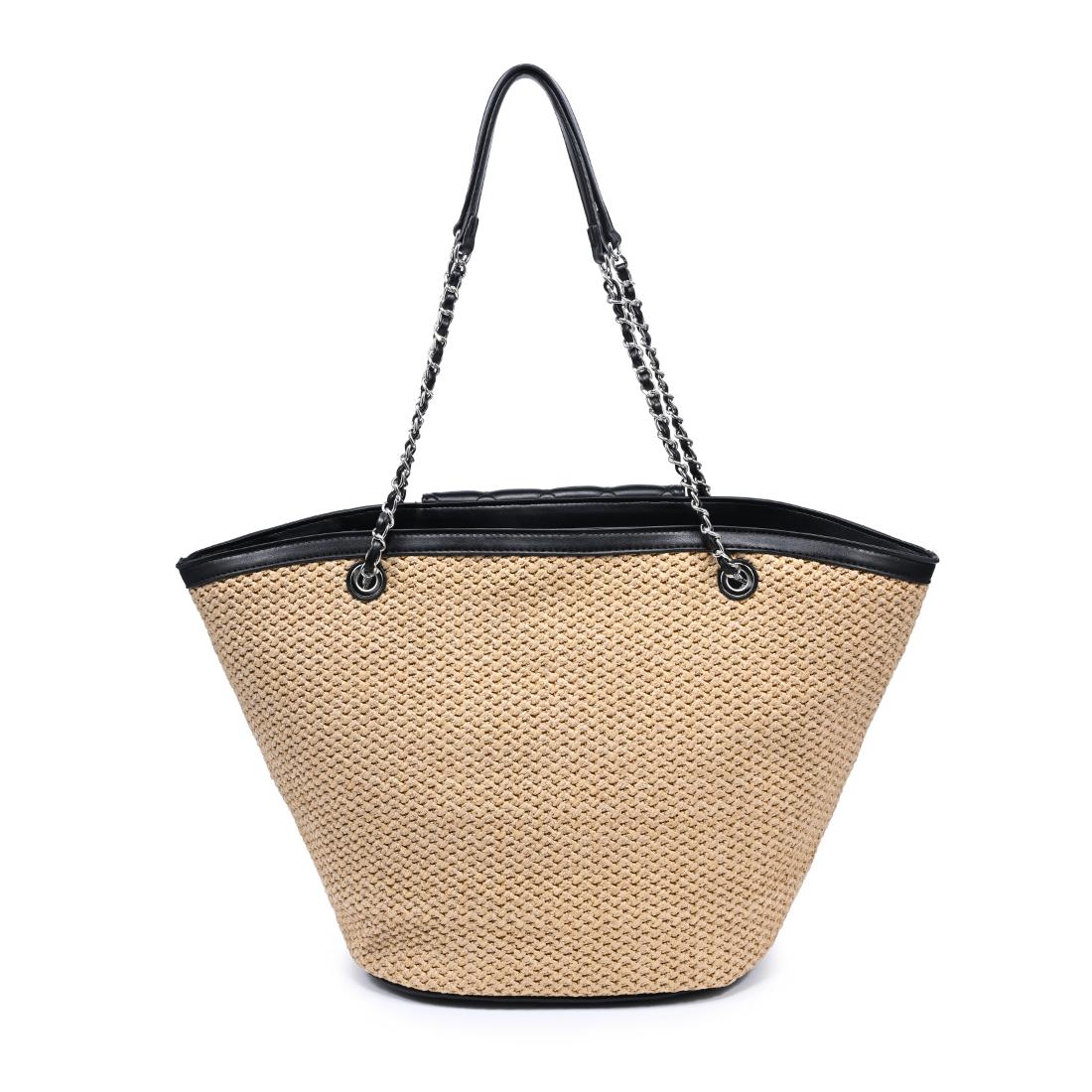 Woman wearing Natural Black Urban Expressions Landon Tote 840504205002 View 7 | Natural Black