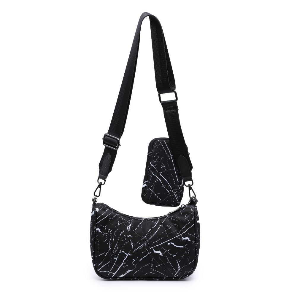Product Image of Urban Expressions Joss - Nylon Crossbody 818209010634 View 7 | Black White Marble