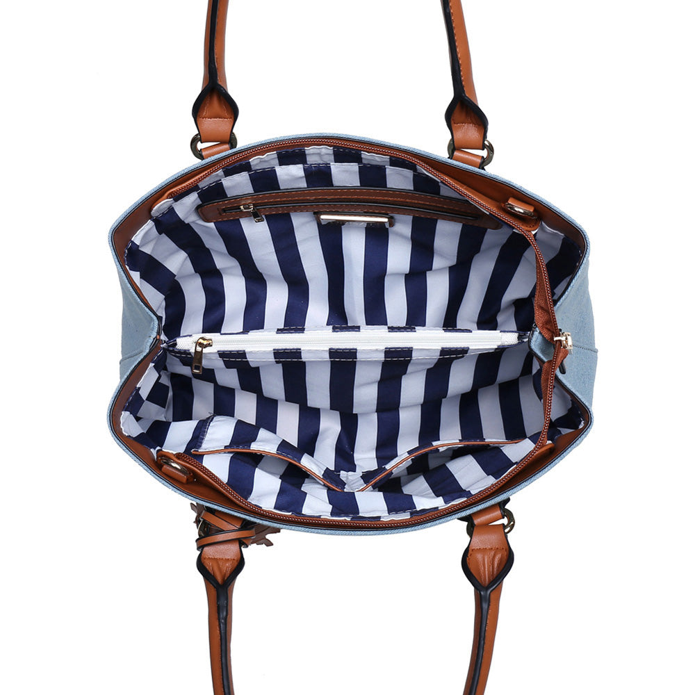 Product Image of Urban Expressions Saint Lucia Satchel NA-840611141200 View 4 | Stonewash Denim