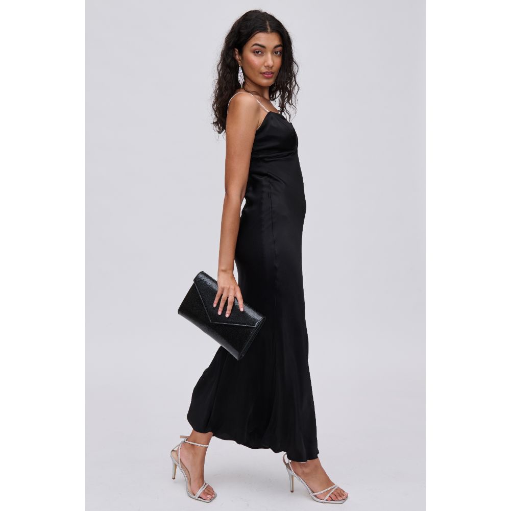 Woman wearing Black Urban Expressions Riva Clutch 840611114532 View 2 | Black
