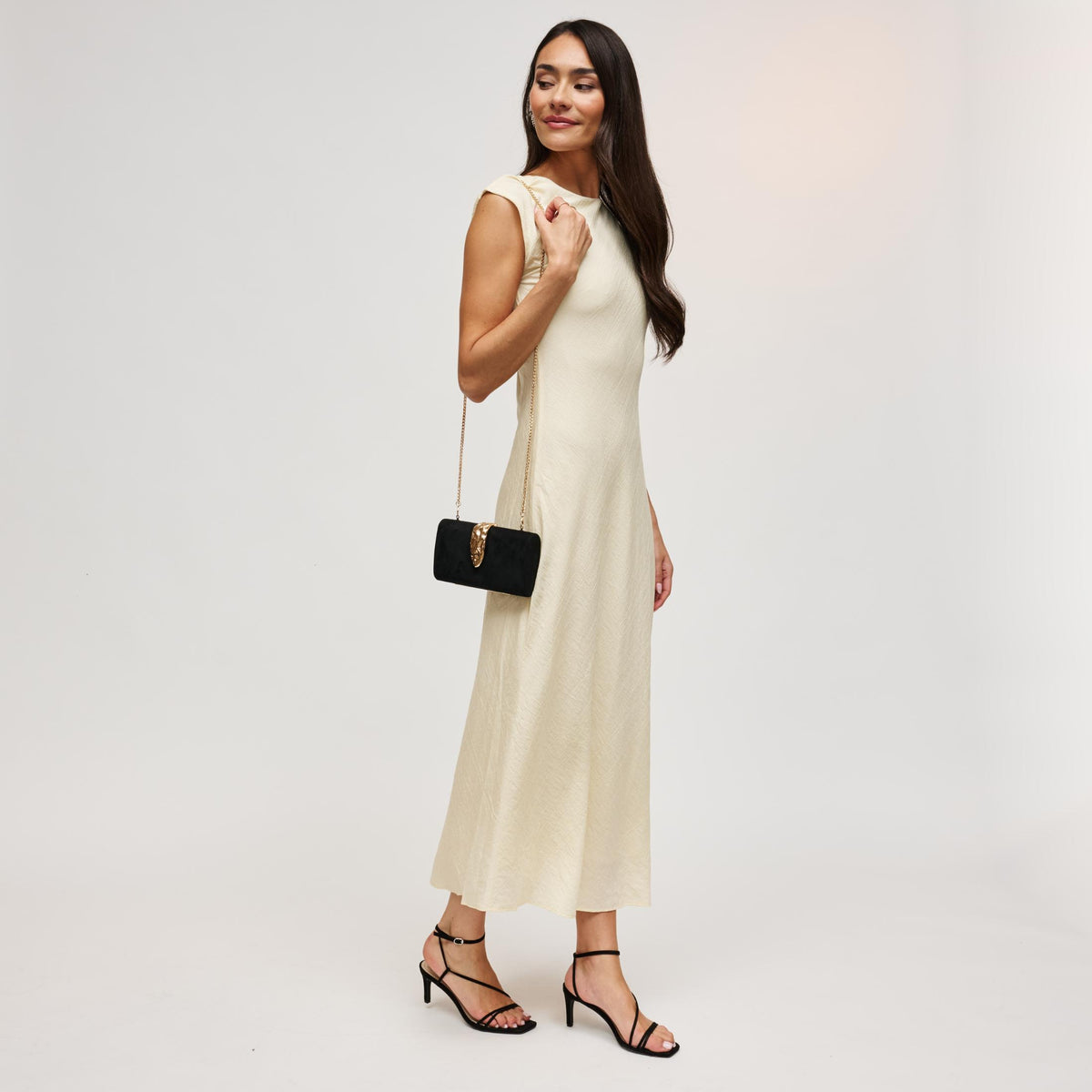 Woman wearing Black Urban Expressions Babe Clutch 840504214127 View 3 | Black