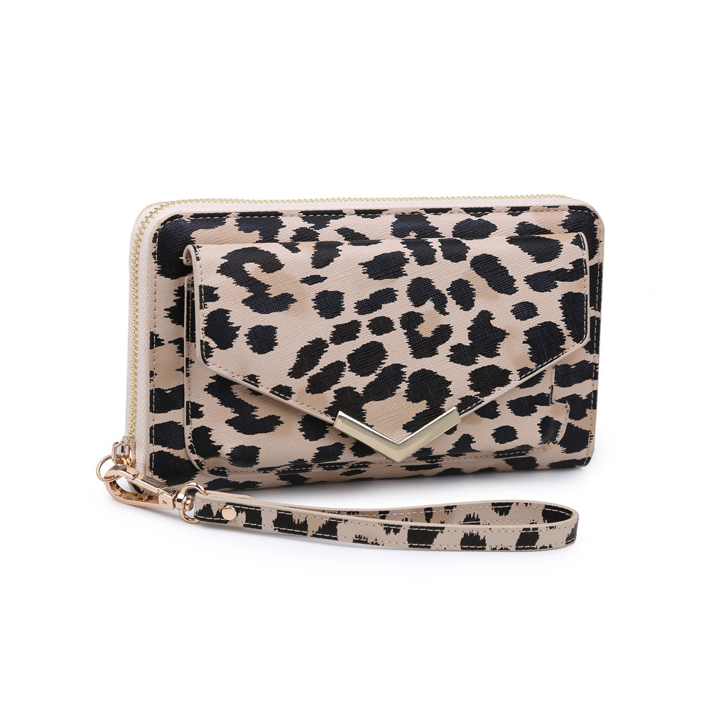 Product Image of Urban Expressions Tessi Leopard Wallet NA-840611152848 View 2 | Tan