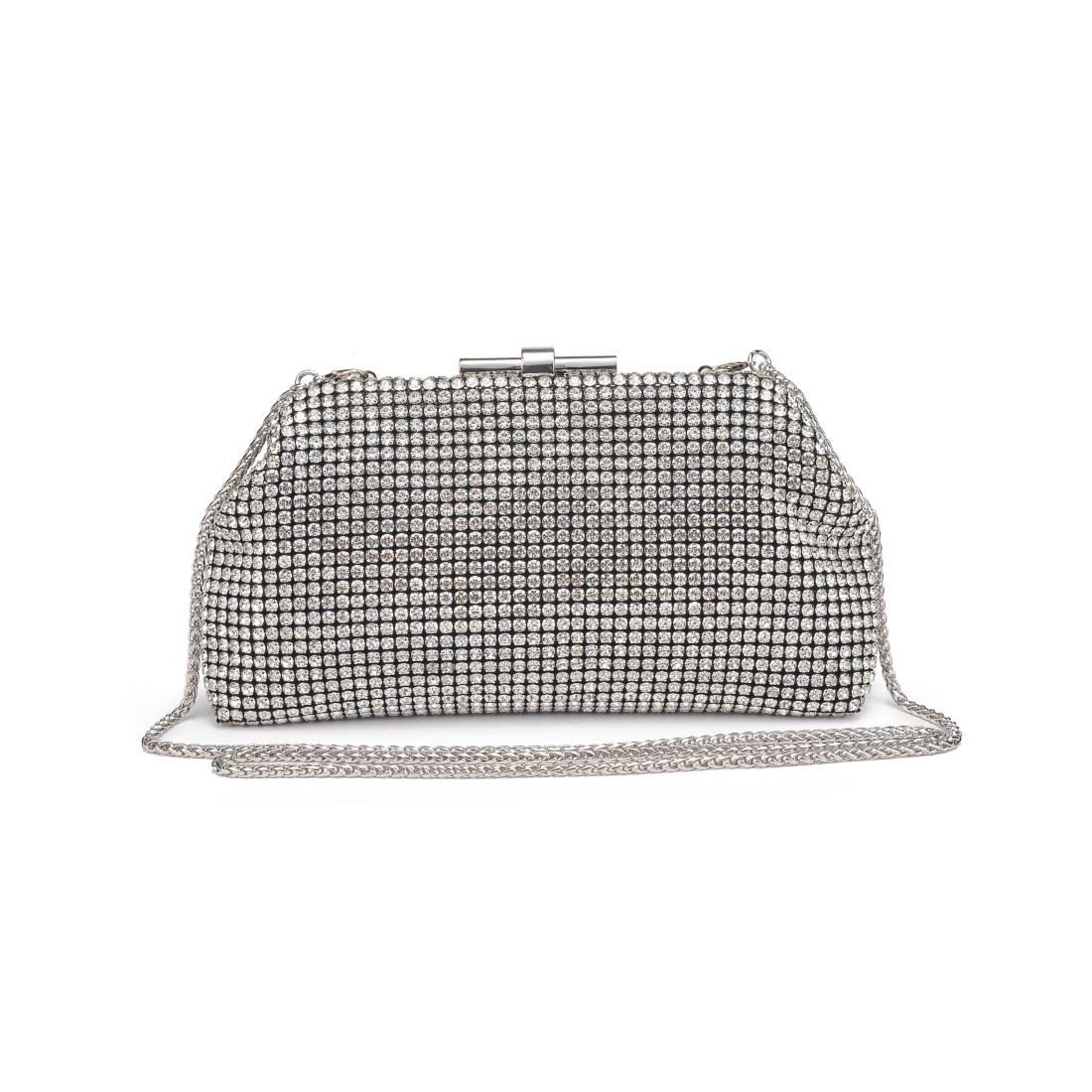 Product Image of Urban Expressions Delfina Evening Bag 840611198655 View 7 | Silver