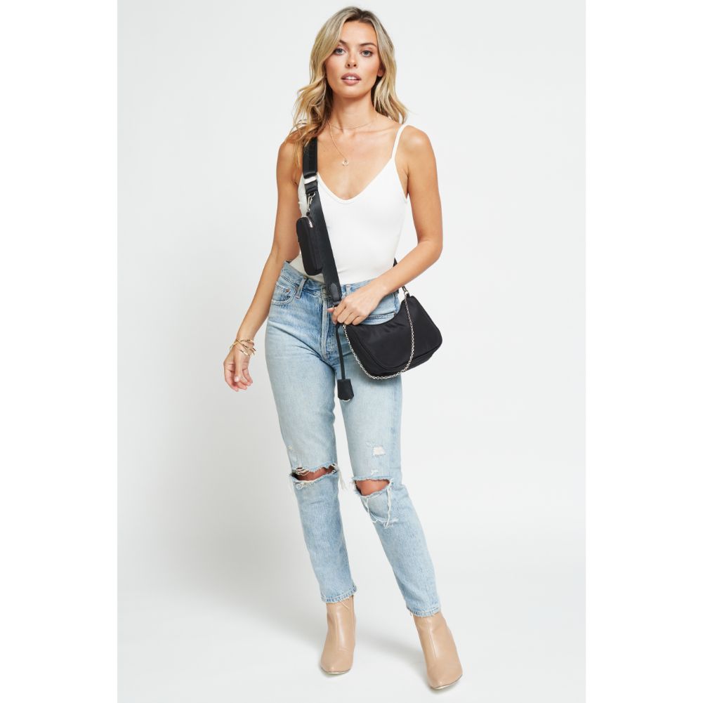 Woman wearing Black Urban Expressions Joss - Nylon Crossbody 840611176806 View 4 | Black