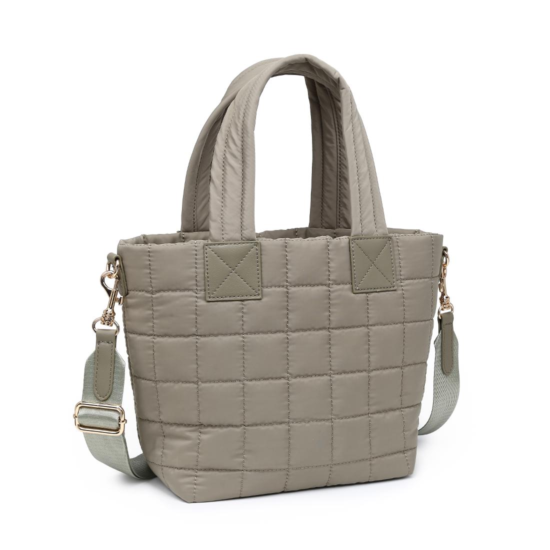 Woman wearing Sage Urban Expressions Lumina Tote 840504205989 View 6 | Sage
