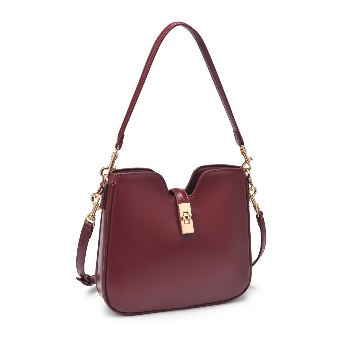Woman wearing Wine Urban Expressions Melissa Tote 840611199171 View 6 | Wine