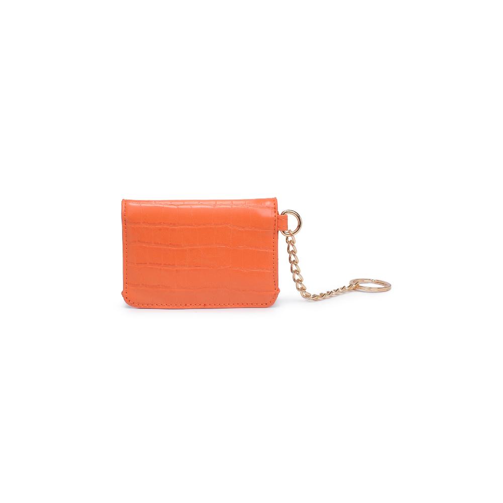 Woman wearing Tangerine Urban Expressions Gia - Croco Card Holder 840611181824 View 7 | Tangerine