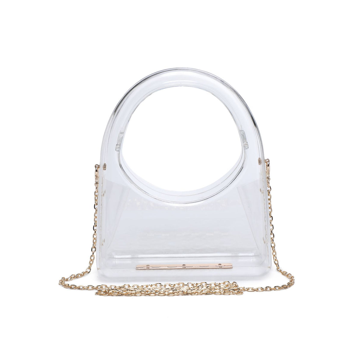 Woman wearing Clear Urban Expressions Zoila Evening Bag 840611109927 View 7 | Clear
