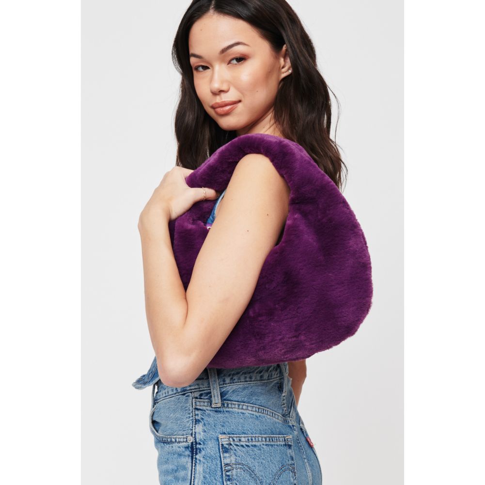 Woman wearing Purple Urban Expressions Sylvia Crossbody 840611103819 View 2 | Purple