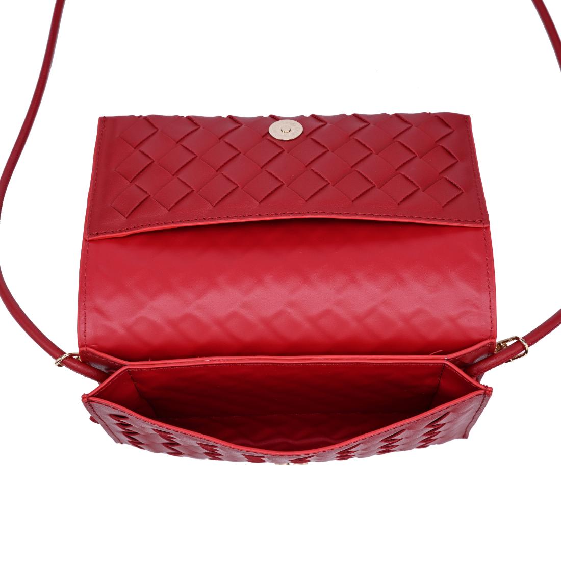 Woman wearing Red Urban Expressions Aubrey Crossbody 840504205637 View 9 | Red