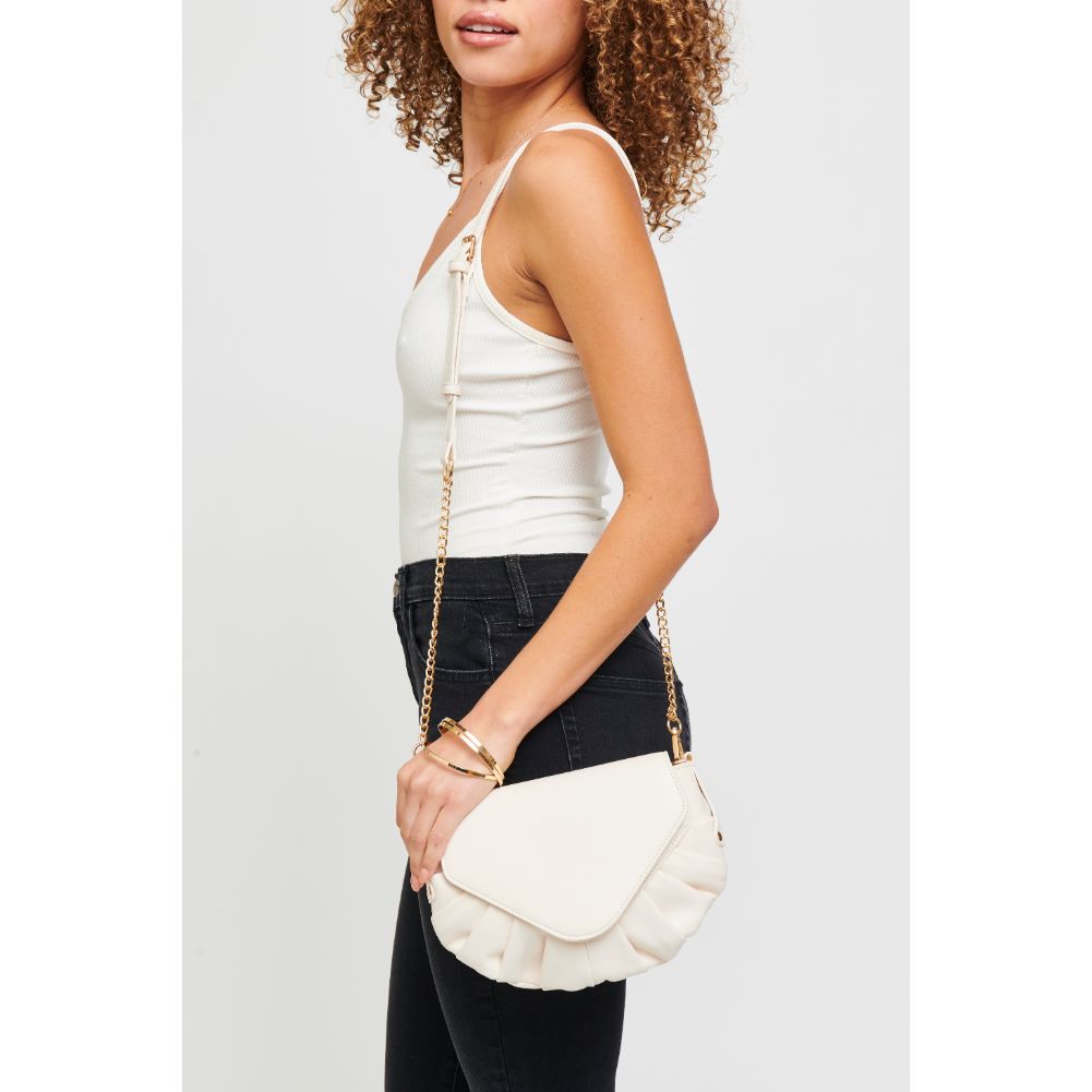 Woman wearing White Urban Expressions Gemma Crossbody 840611179494 View 3 | White