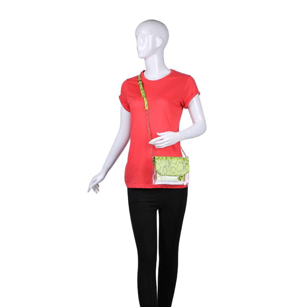 Product Image of Urban Expressions Tailgate - Snake Crossbody 840611162946 View 5 | Neon Yellow