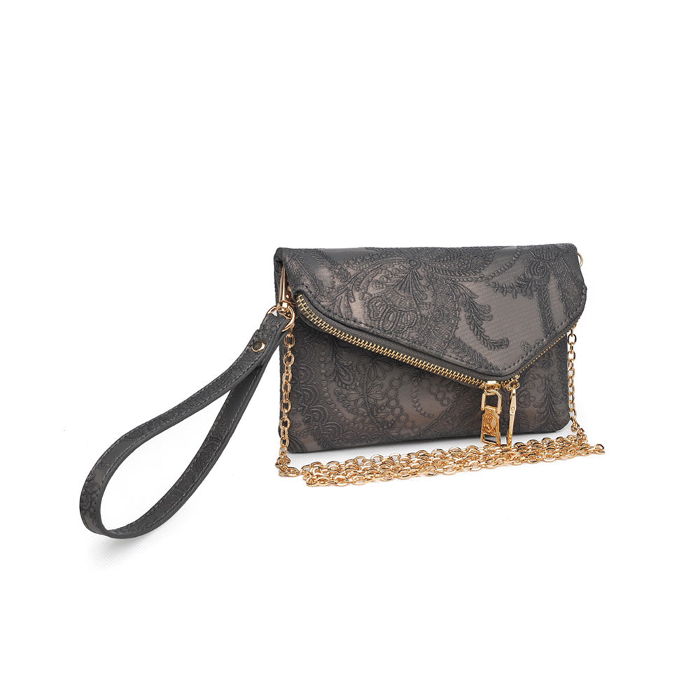 Product Image of Urban Expressions Lucy Floral Wristlet NA-840611151544 View 2 | Pewter