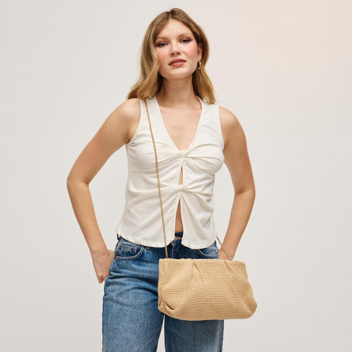 Woman wearing Natural Urban Expressions Franny - Seasonal Clutch 840504208515 View 1 | Natural