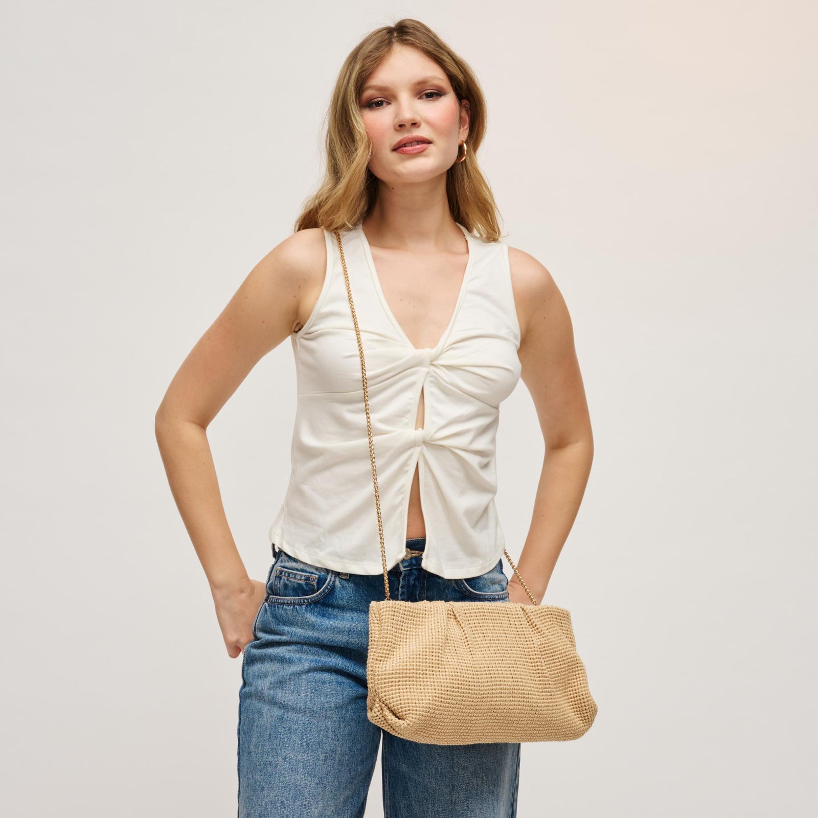 Woman wearing Natural Urban Expressions Franny - Seasonal Clutch 840504208515 View 1 | Natural