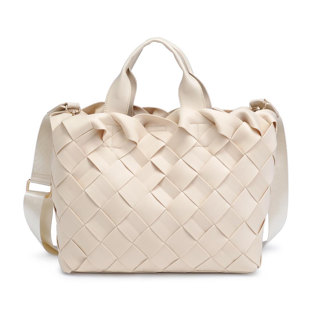 Woman wearing Cream Urban Expressions Ruth Tote 840611146762 View 7 | Cream