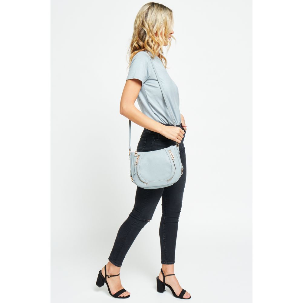 Woman wearing Storm Blue Urban Expressions Sadie Crossbody 840611177155 View 4 | Storm Blue