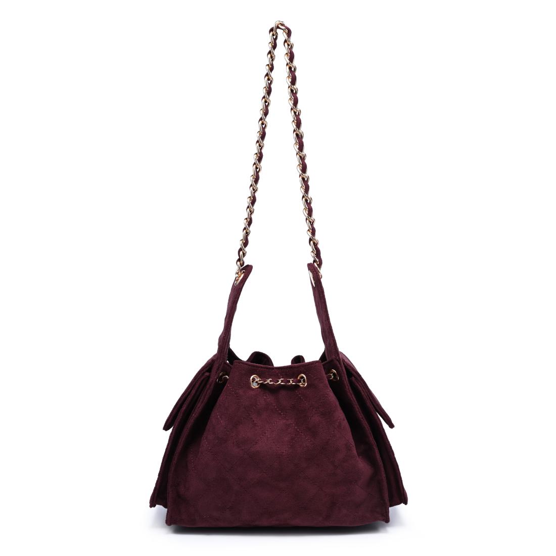 Urban Expressions Willow - Quilted Faux Suede Hobo 840504214196 View 3 | Wine