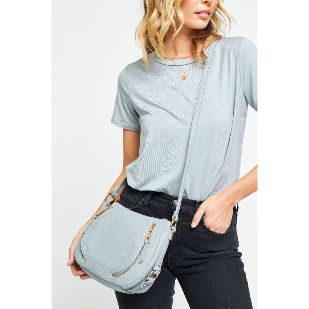 Woman wearing Storm Blue Urban Expressions Sadie Crossbody 840611177155 View 1 | Storm Blue