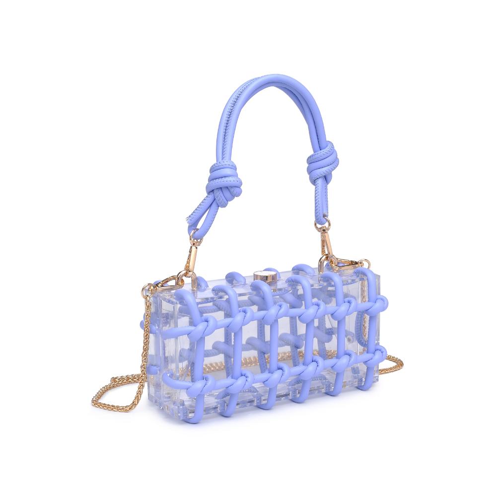 Woman wearing Periwinkle Urban Expressions Mavis Evening Bag 840611191663 View 6 | Periwinkle