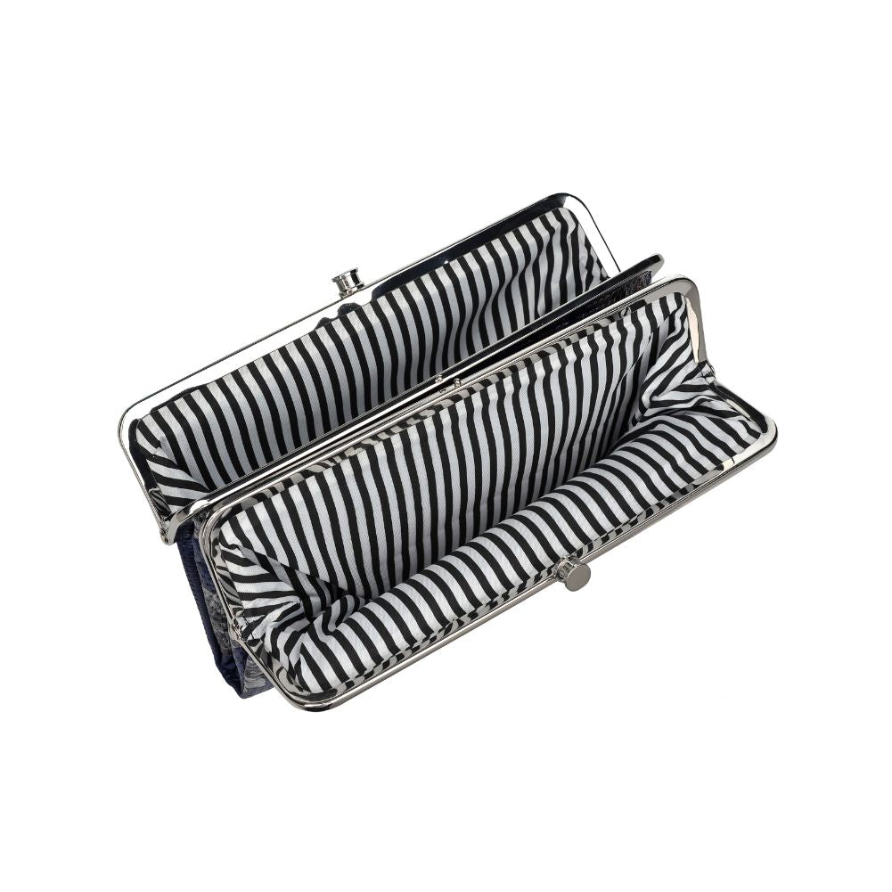Woman wearing Navy Urban Expressions Sandra Floral Wallet 840611151667 View 9 | Navy
