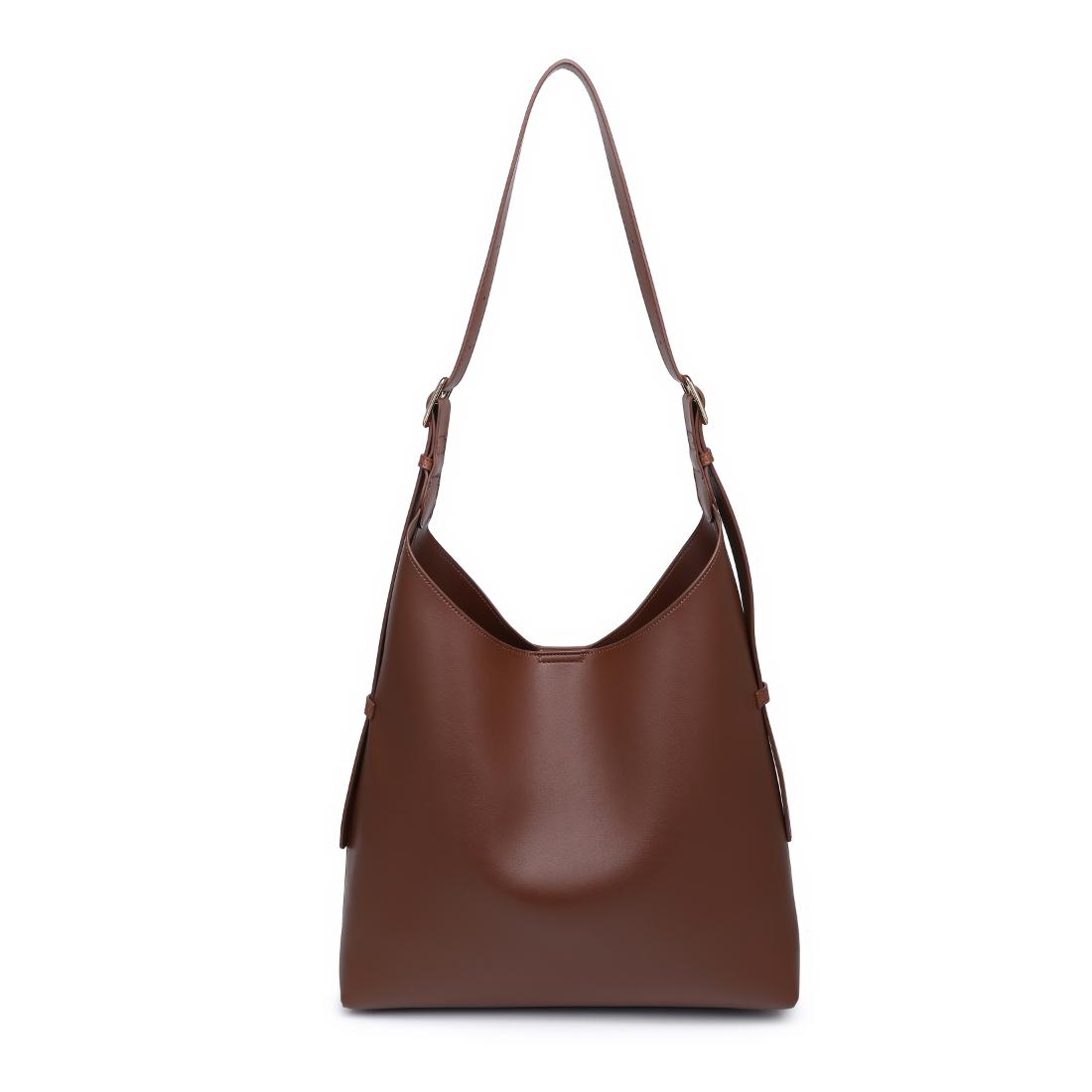 Woman wearing Chocolate Urban Expressions Maria Hobo 840504206269 View 5 | Chocolate