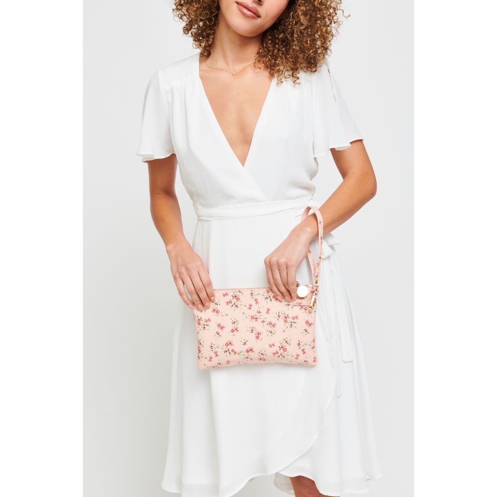 Woman wearing Ballet Urban Expressions Joan Floral Wristlet 840611181114 View 1 | Ballet