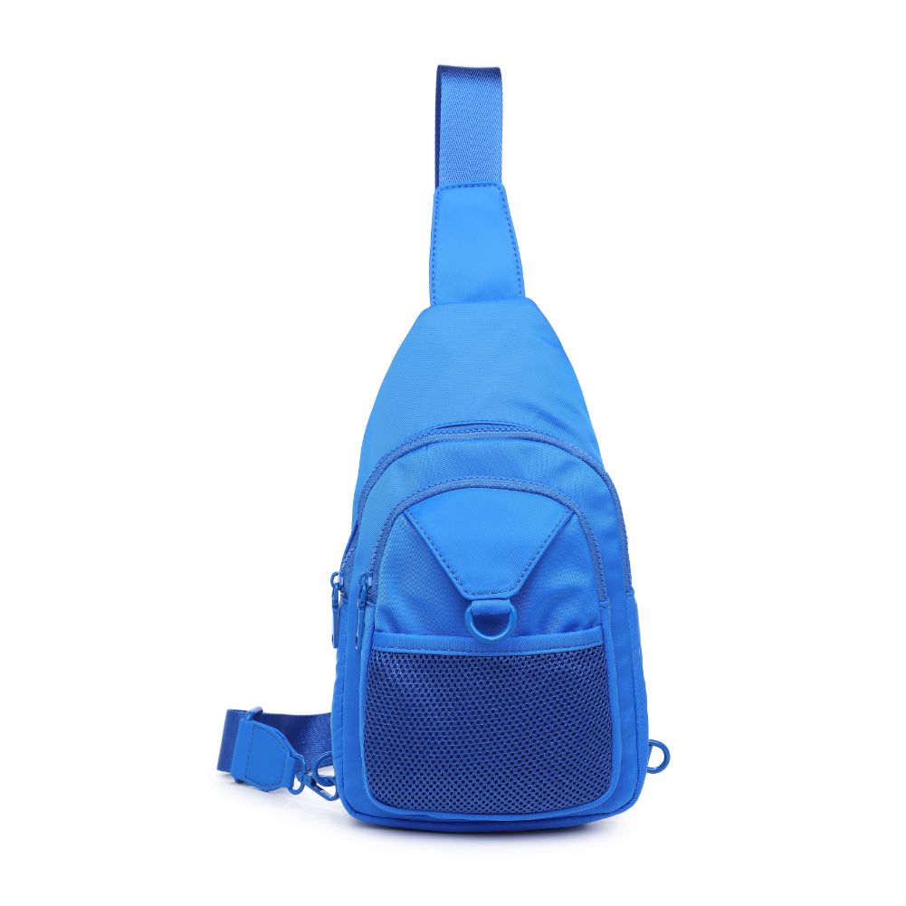 Woman wearing Blue Urban Expressions Walker - Nylon Sling Backpack 840611110954 View 5 | Blue