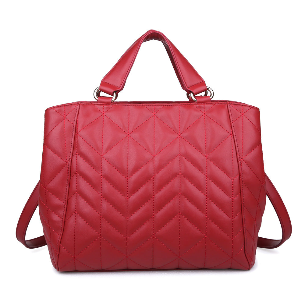 Woman wearing Red Urban Expressions Simone Satchel NA-840611149978 View 7 | Red