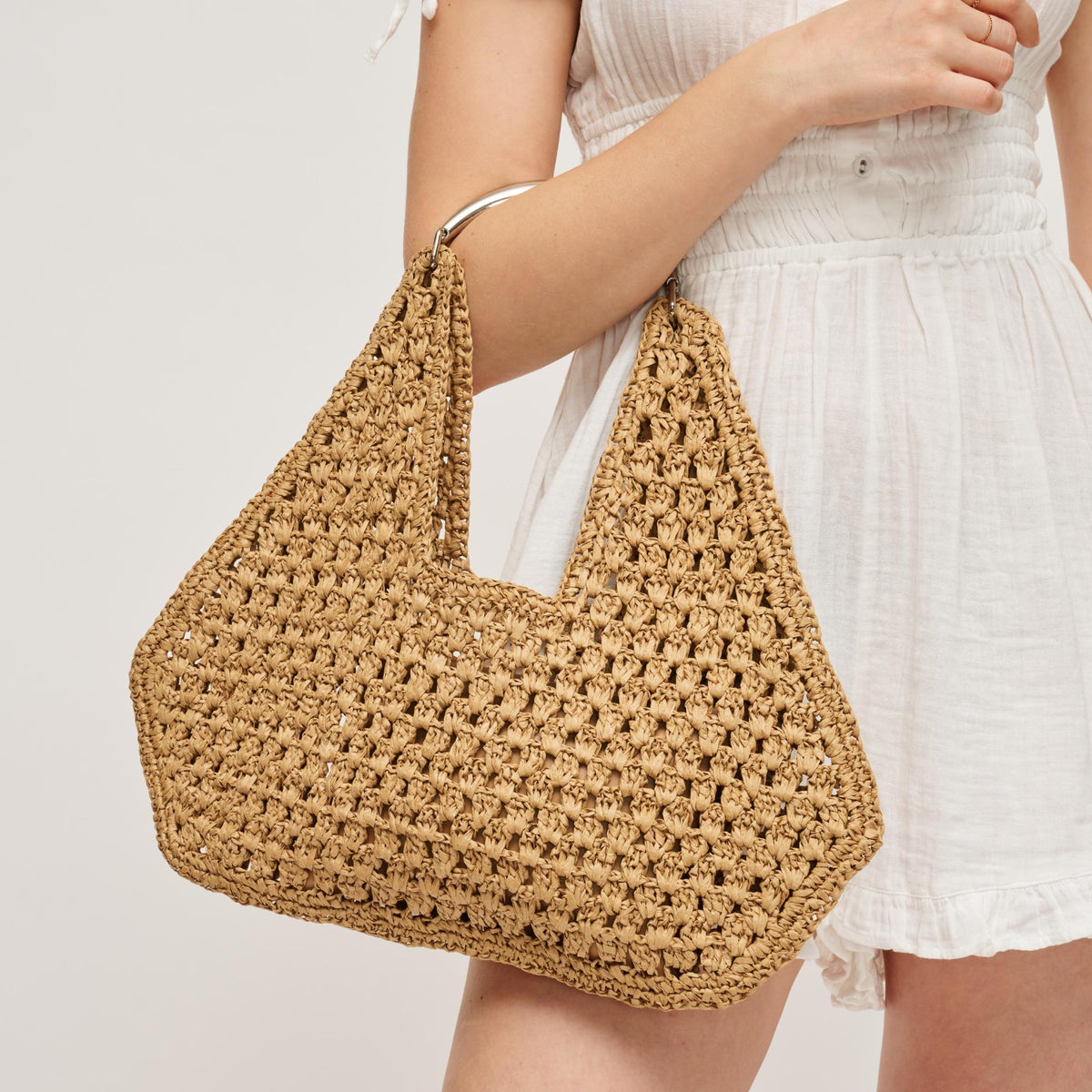 Woman wearing Natural Urban Expressions Iris Hobo 840504204845 View 2 | Natural
