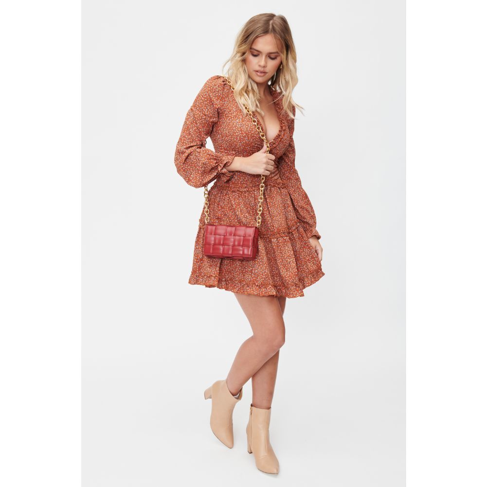 Woman wearing Merlot Urban Expressions Holden Crossbody 840611101259 View 3 | Merlot