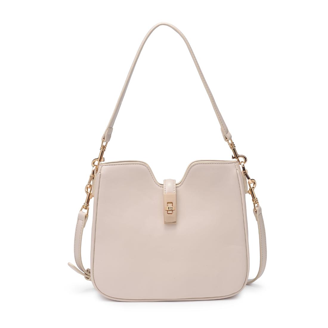 Woman wearing Oatmilk Urban Expressions Melissa Tote 840611199164 View 5 | Oatmilk