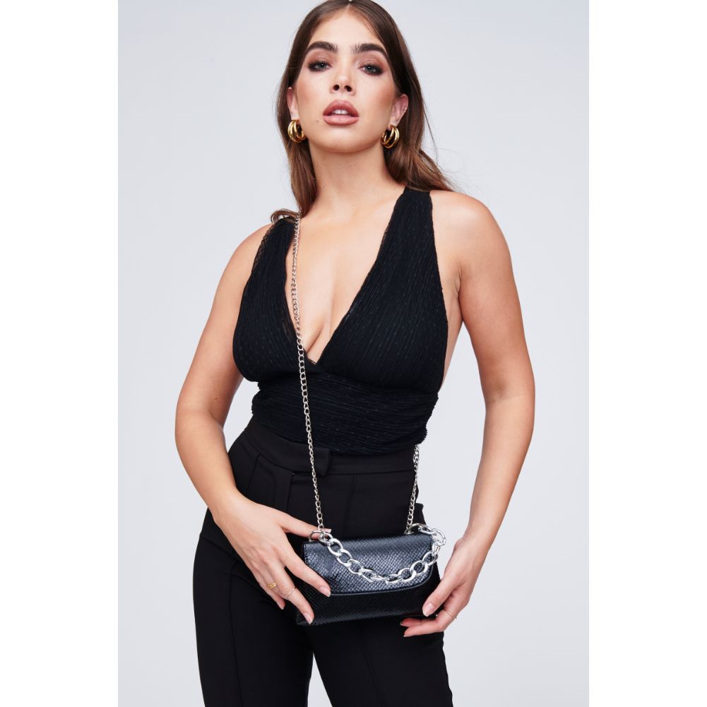 Woman wearing Black Urban Expressions Teagan Crossbody 818209011570 View 2 | Black