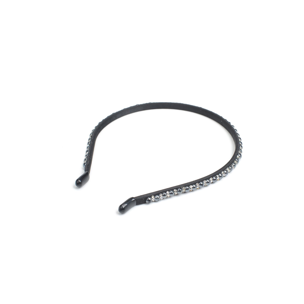 Product Image of Urban Expressions Narrow Rhinestone Headband Headband 818209014335 View 2 | Black
