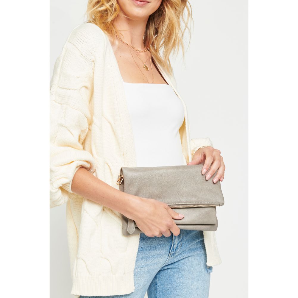 Woman wearing Grey Urban Expressions Freya Crossbody 840611178367 View 2 | Grey