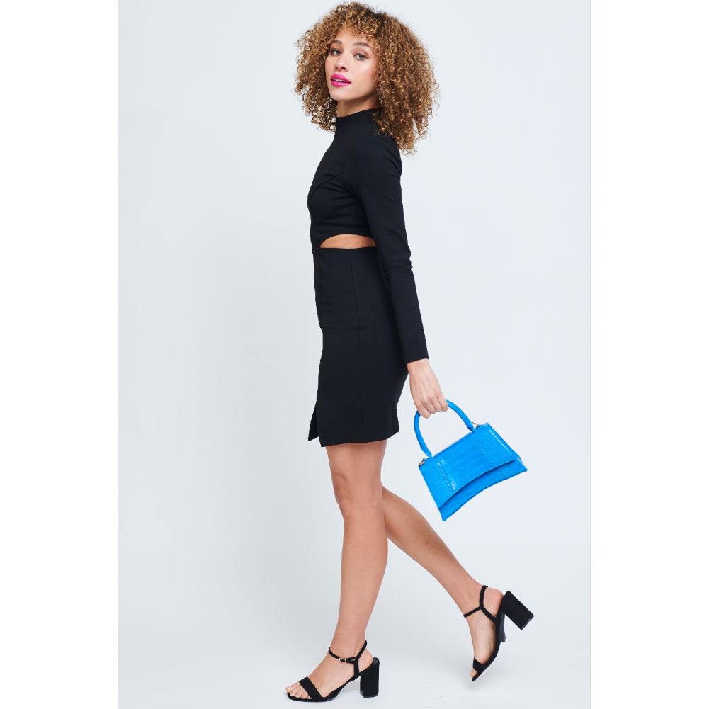 Woman wearing Blue Urban Expressions Lucas Crossbody 840611181022 View 3 | Blue