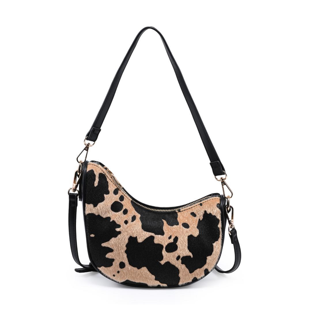 Urban Expressions Mila - Cowprint Crossbody 840504217074 View 1 | Tan Black
