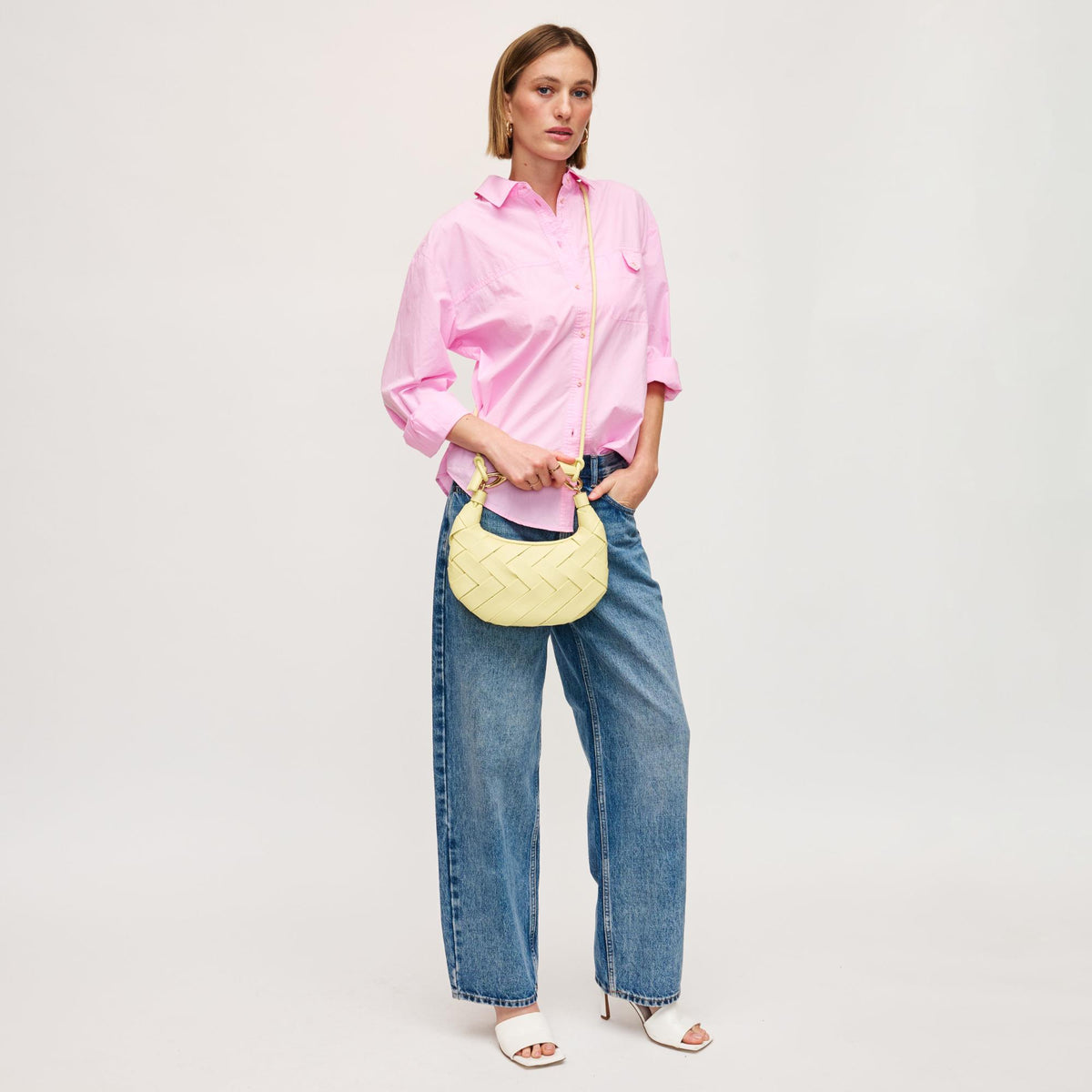 Woman wearing Butter Urban Expressions Pamela Crossbody 840611147486 View 3 | Butter