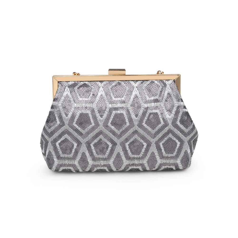 Product Image of Urban Expressions Billie Evening Bag 840611165152 View 3 | Pewter