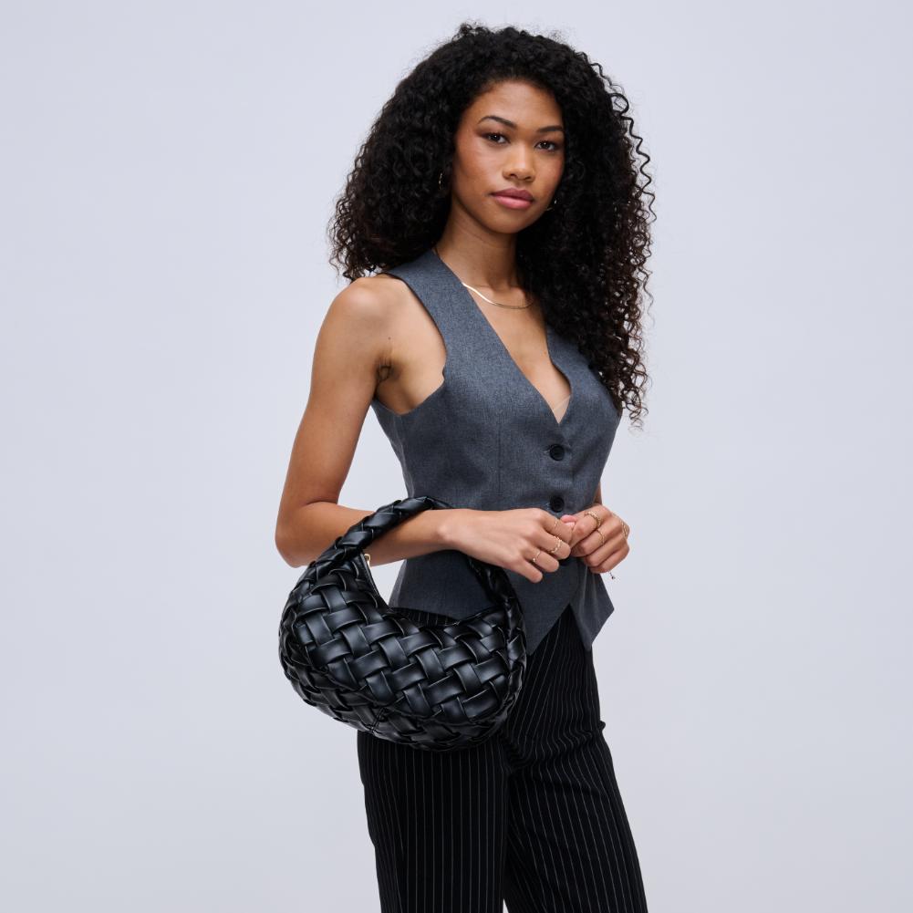 Woman wearing Black Urban Expressions Noreen Clutch 840611193650 View 1 | Black