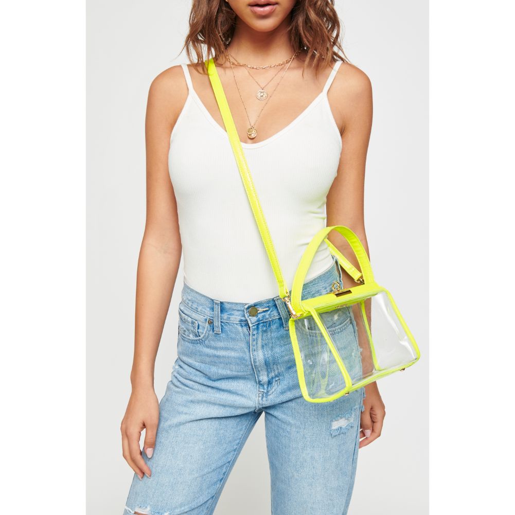 Woman wearing Neon Yellow Urban Expressions Judy Crossbody 840611170422 View 1 | Neon Yellow