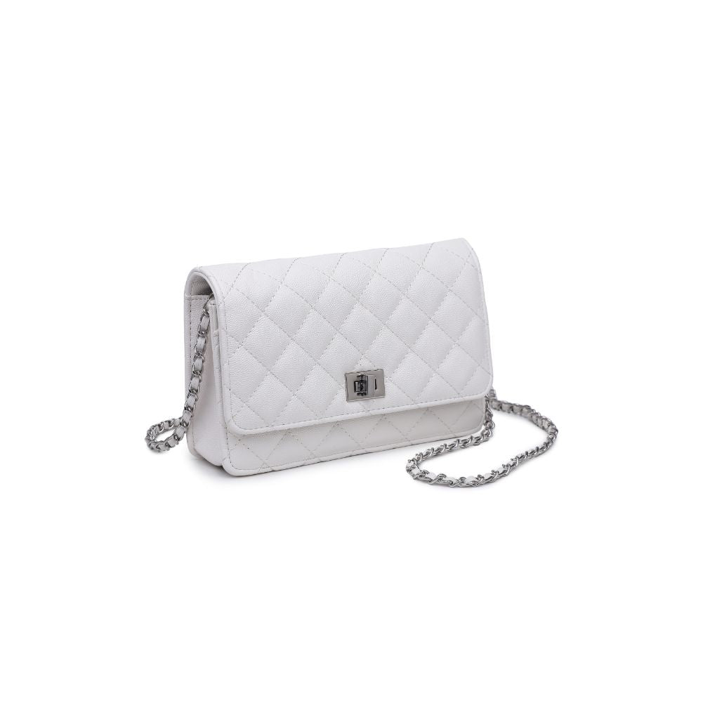 Woman wearing White Urban Expressions Ashford Crossbody 840611118042 View 6 | White