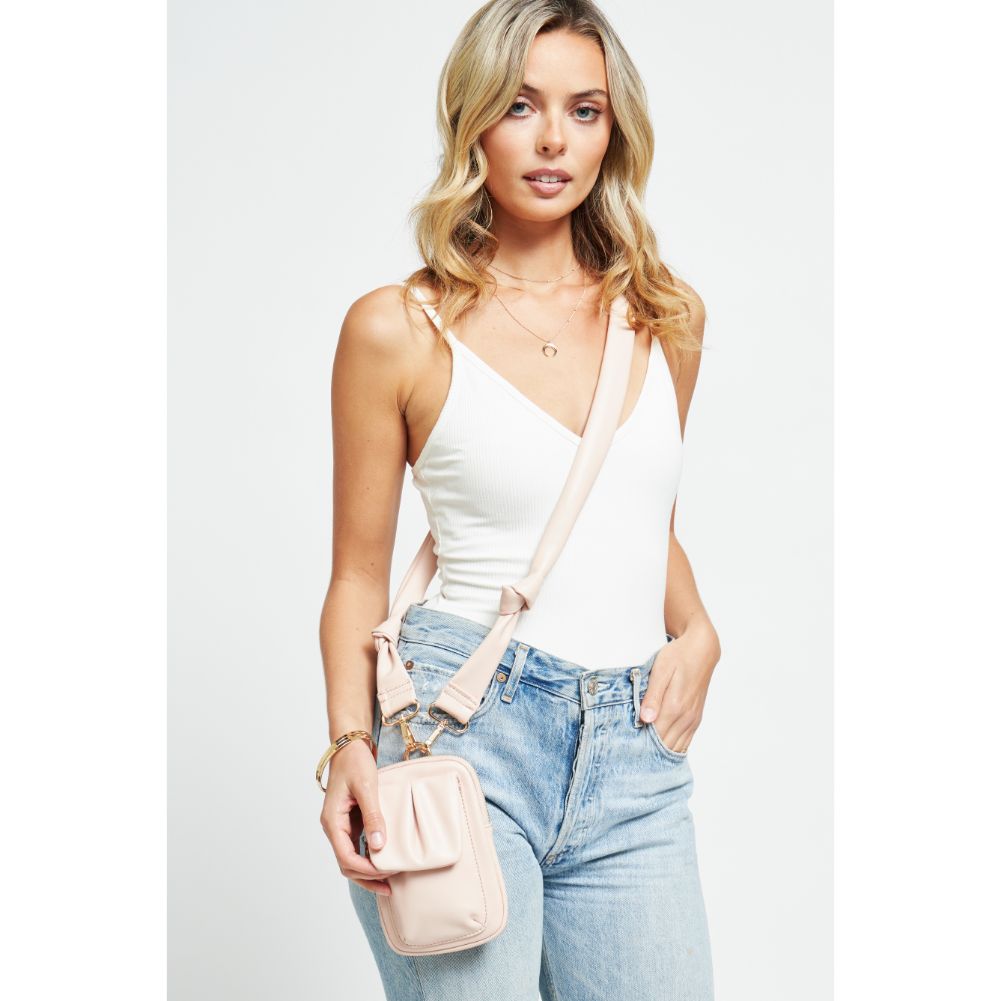 Woman wearing Rose Urban Expressions Autumn Cell Phone Crossbody 840611181596 View 4 | Rose