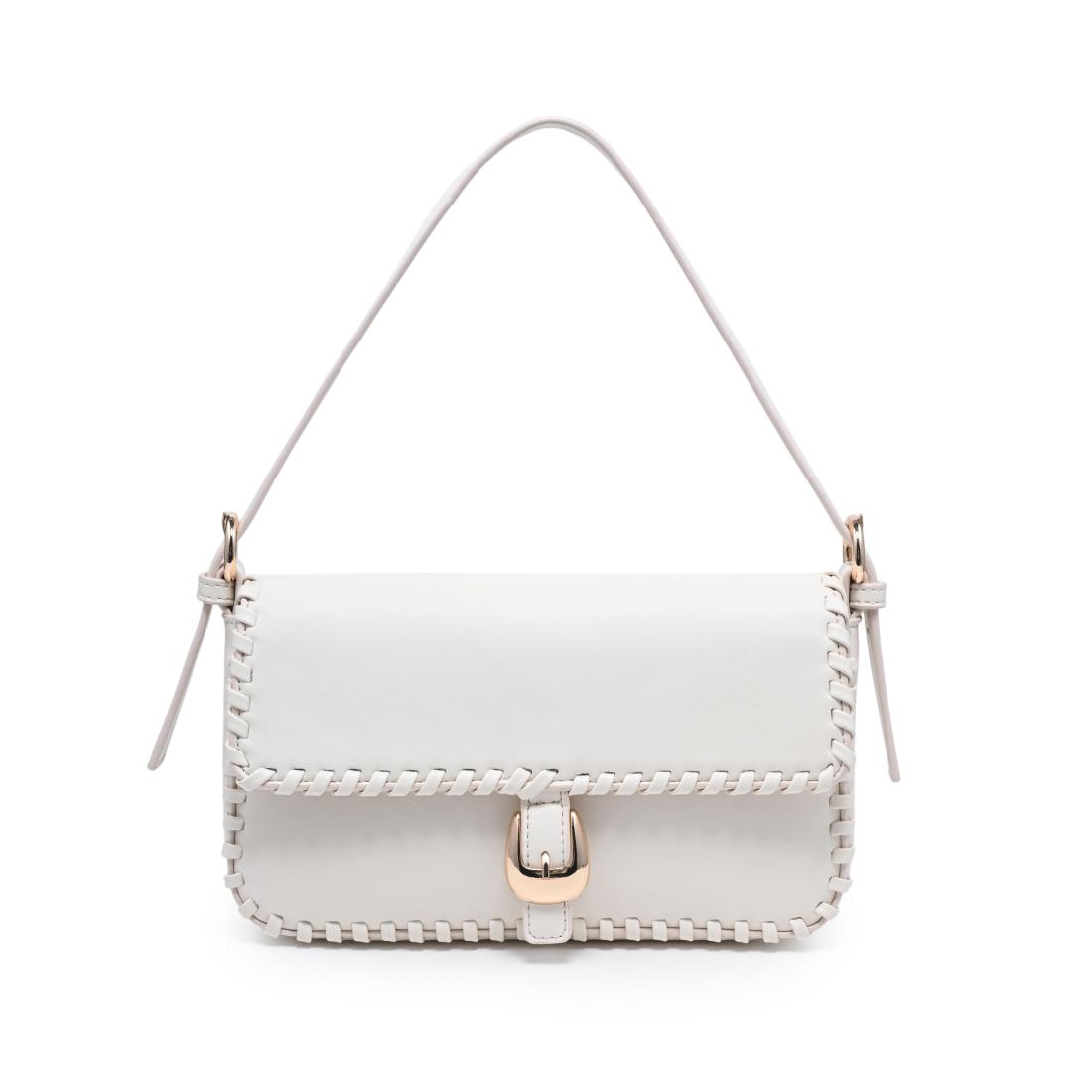 Urban Expressions Gloria - Whipstitch Shoulder Bag 840504216466 View 1 | Ivory