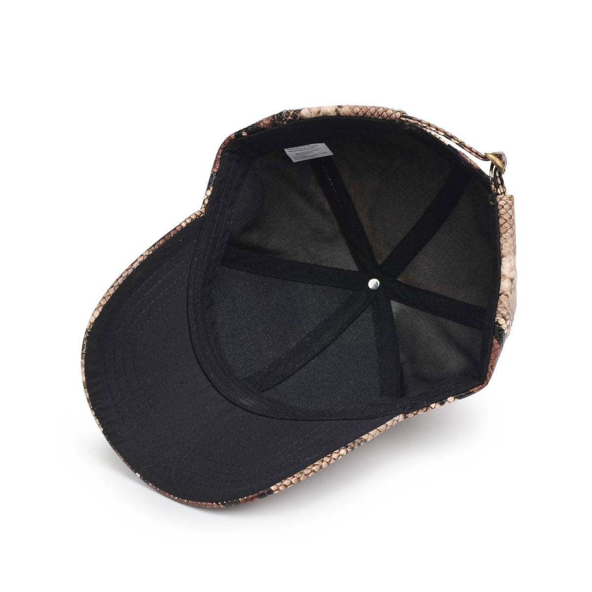 Product Image of Urban Expressions Vegan Leather Baseball Hat Baseball Cap 818209014731 View 8 | Natural Snake