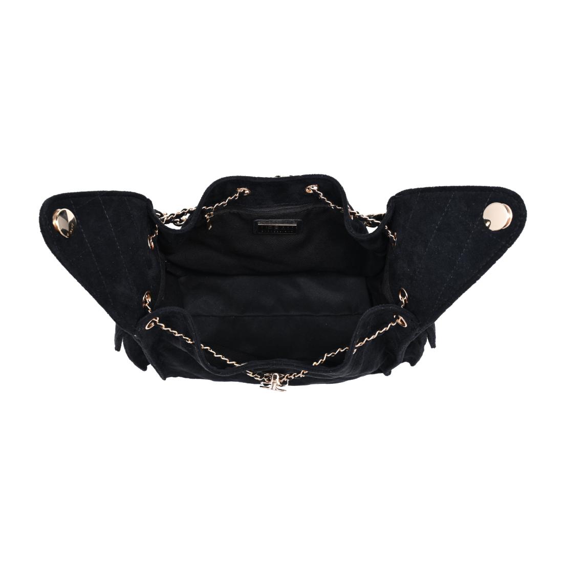 Urban Expressions Willow - Quilted Faux Suede Hobo 840504214158 View 4 | Black