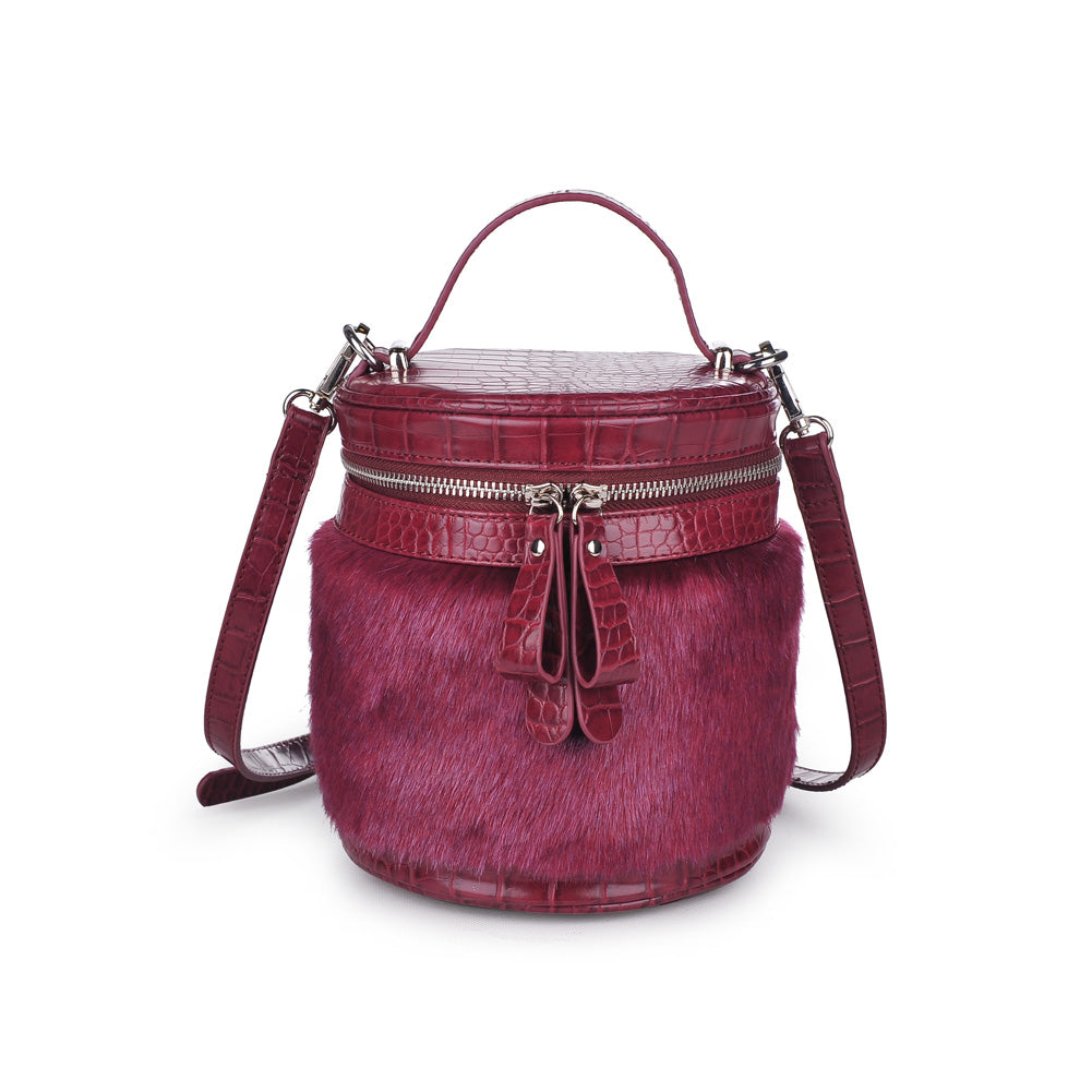 Woman wearing Burgundy Urban Expressions Fonda Crossbody NA-840611153999 View 5 | Burgundy
